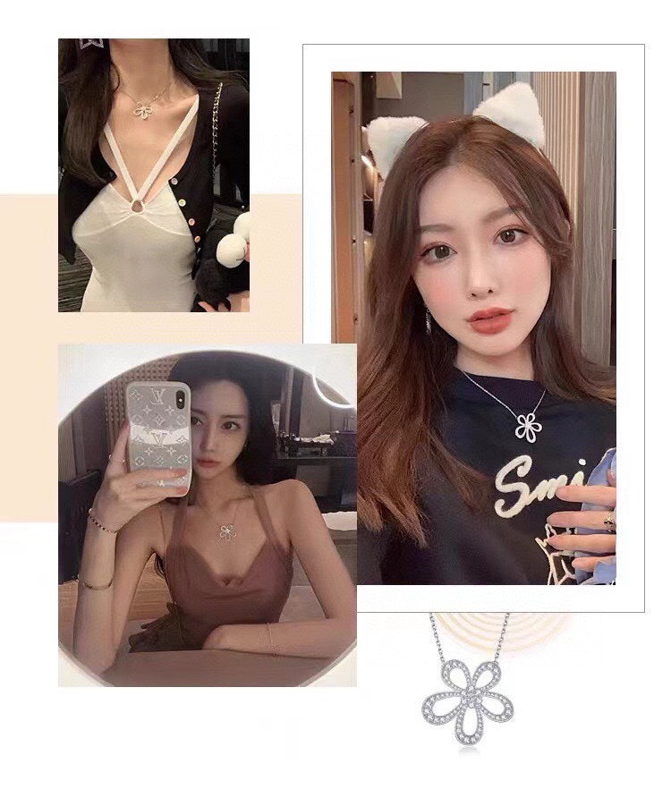 Flowerlace Pendant Necklace - 18K Gold