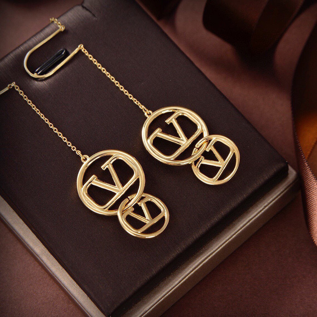 Valentino Long Earrings - 18K Yellow Gold