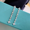 Tiffany Moissanite Earrings - 18K White Gold