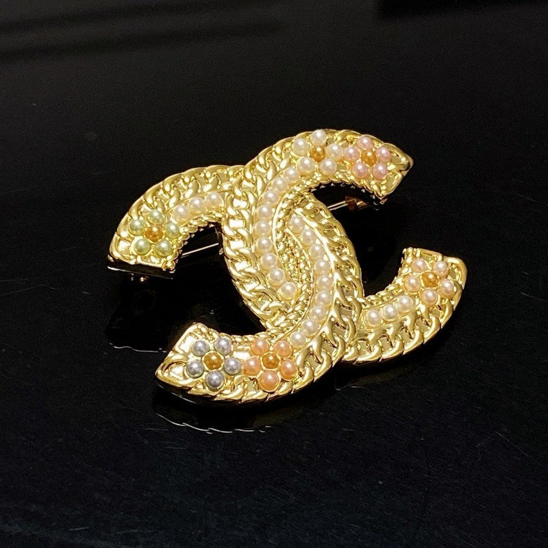 Chanel Pearl Gold Brooch