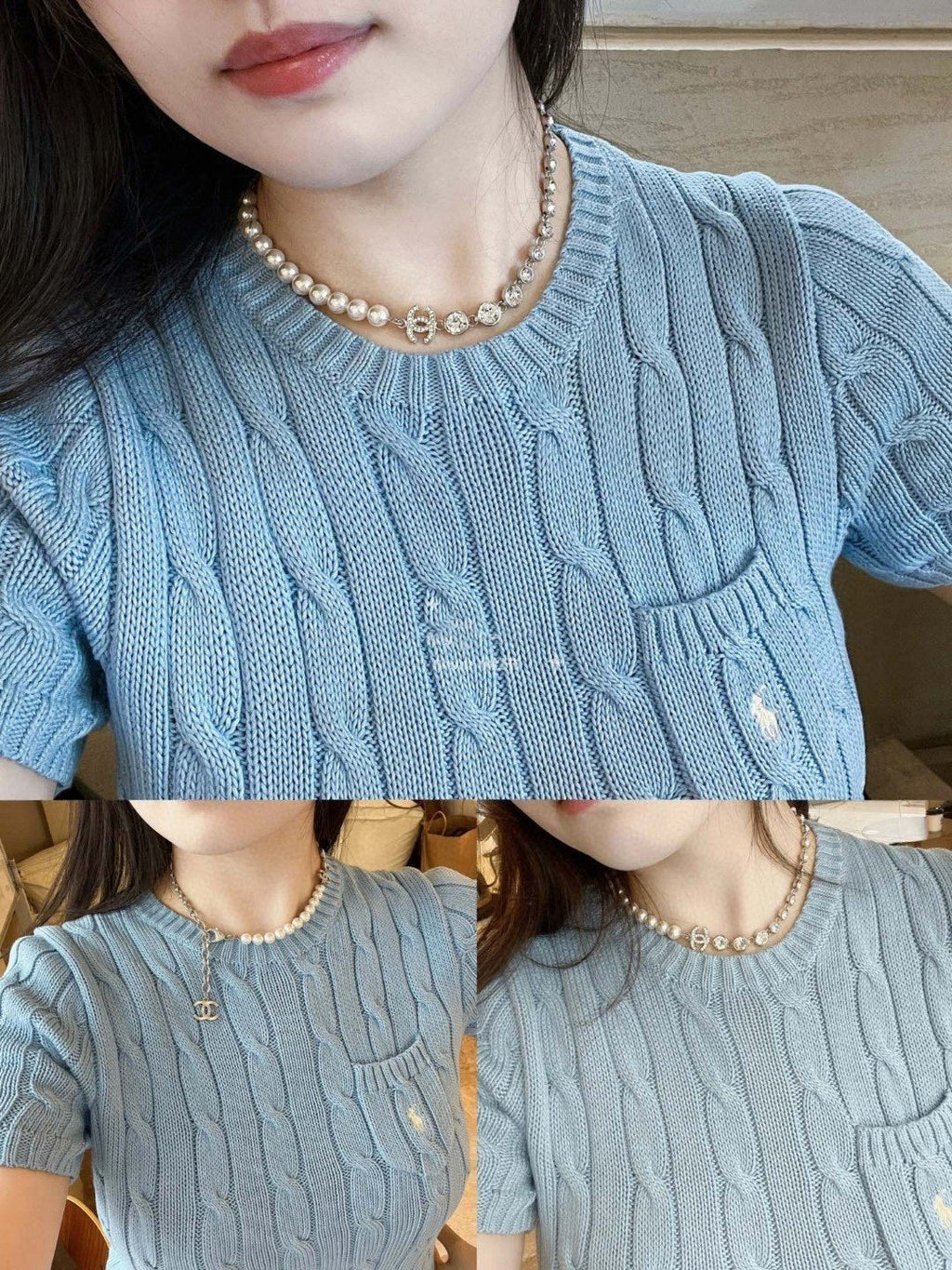 Chanel Pearls Crystal Necklace
