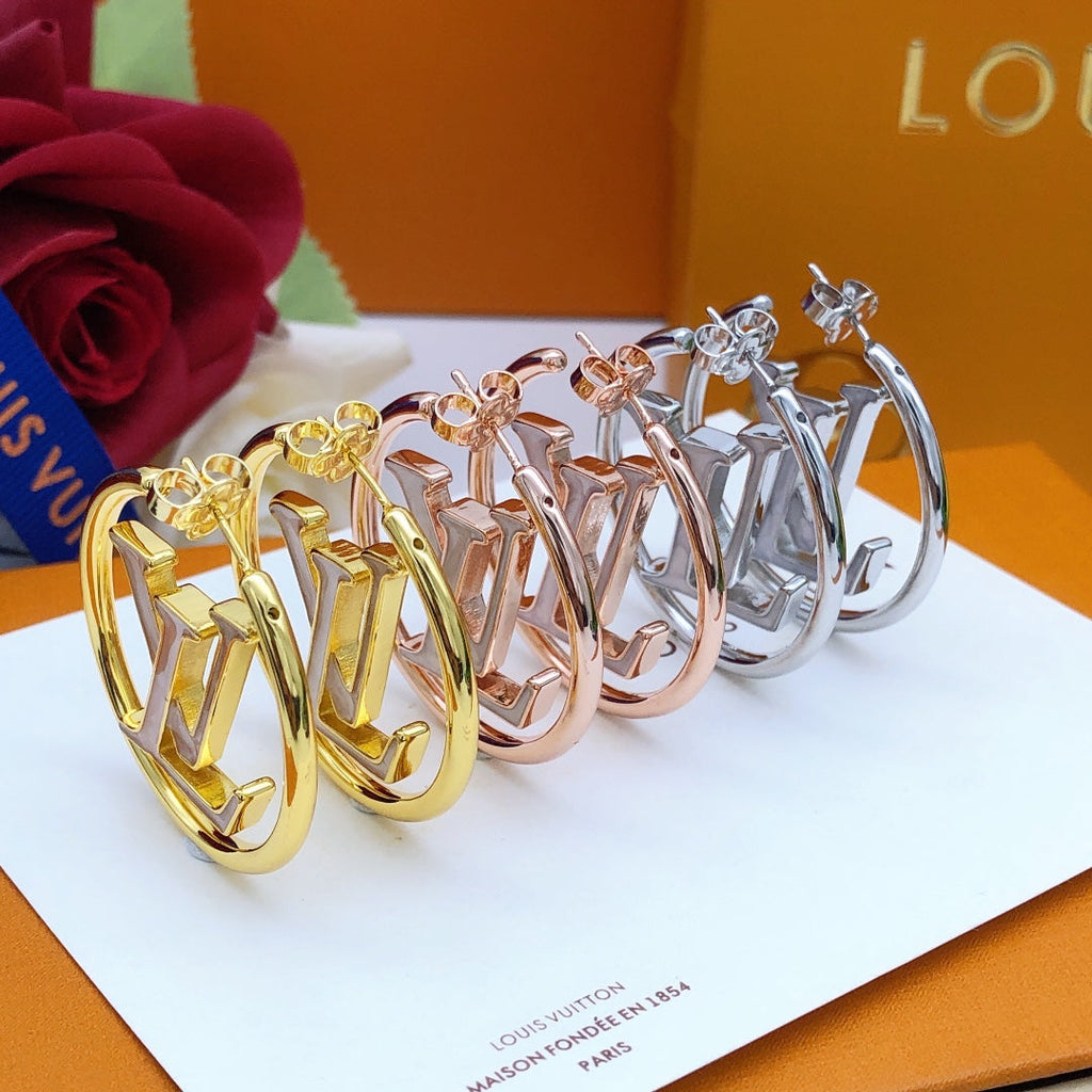 Louis Vuitton Louise Hoop Pearl Earrings - 18K White Gold