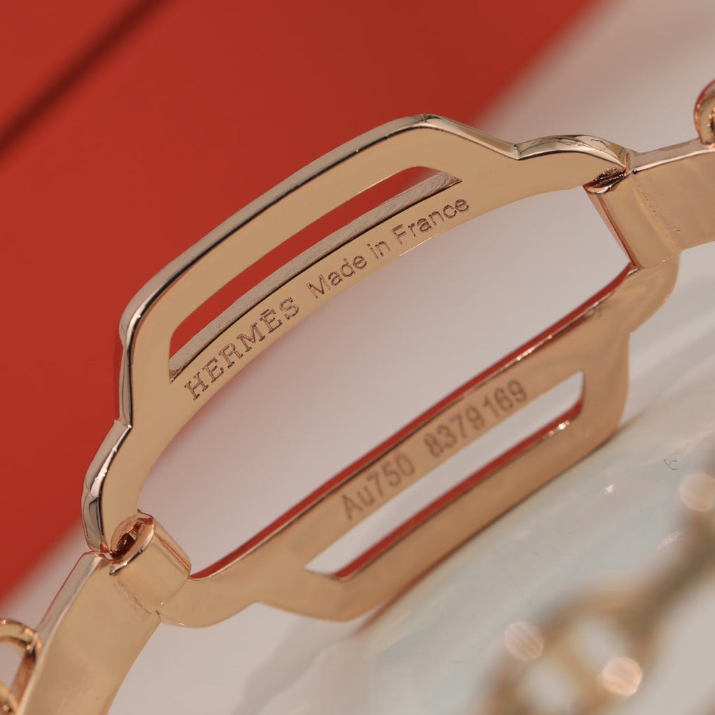 Hermes Kelly Double Tour Diamond Bracelet - 18K Gold