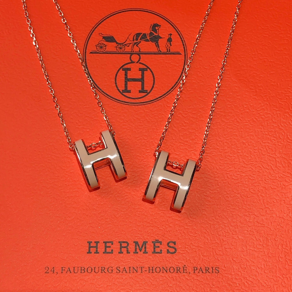 Hermes Mini Pop Grey Necklace