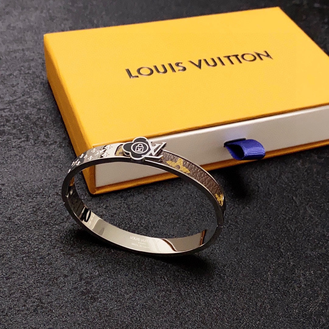 Louis Vuitton Leather Lock Bracelet