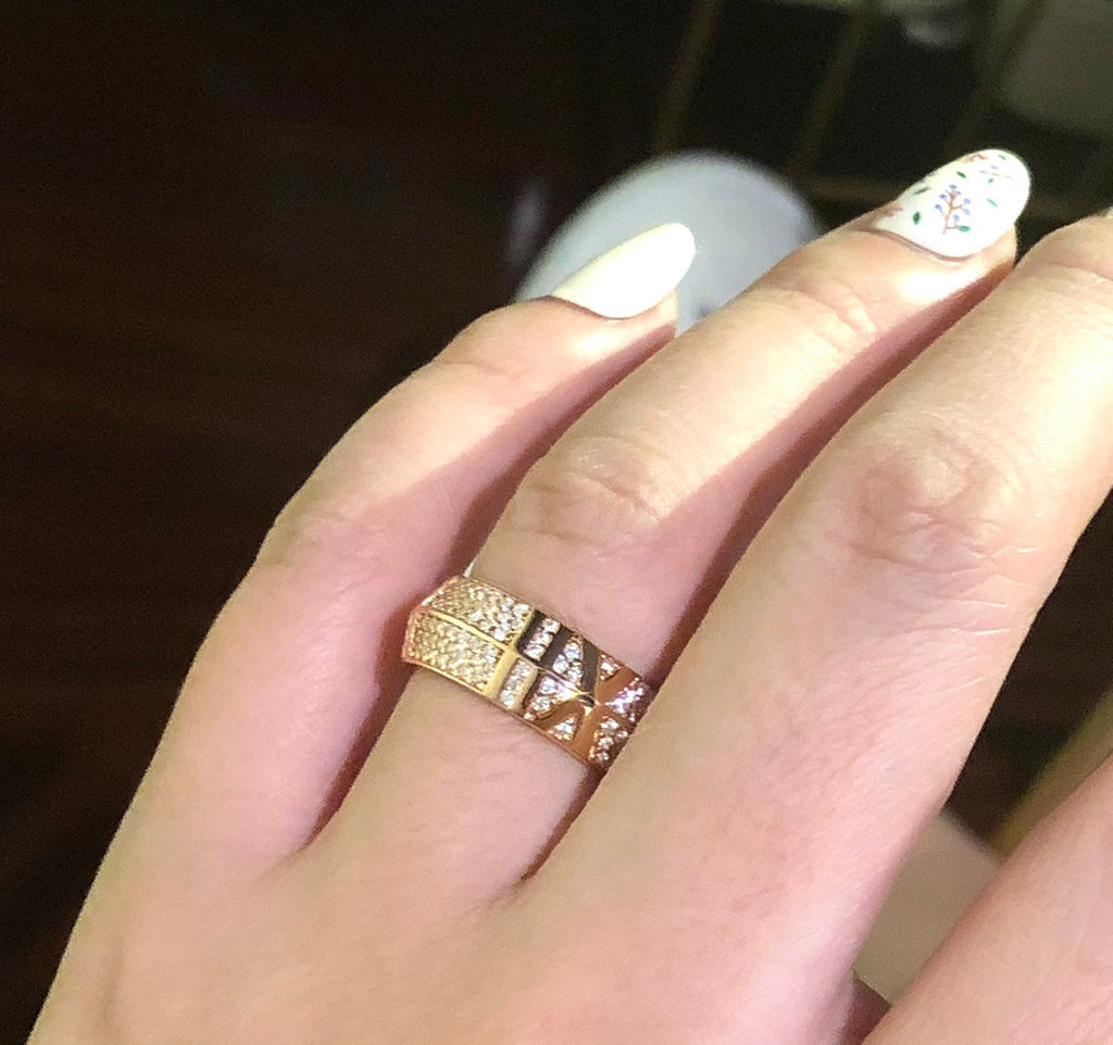 Tiffany Atlas x Closed Wide Ring - 18K Rose Gold