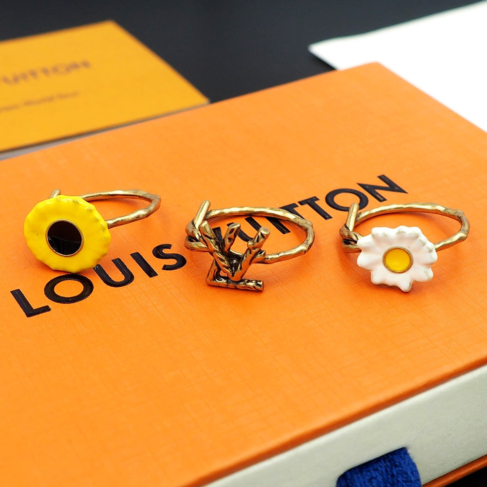 Louis Vuitton Gardening Set of Three Rings - 18K Yellow Gold