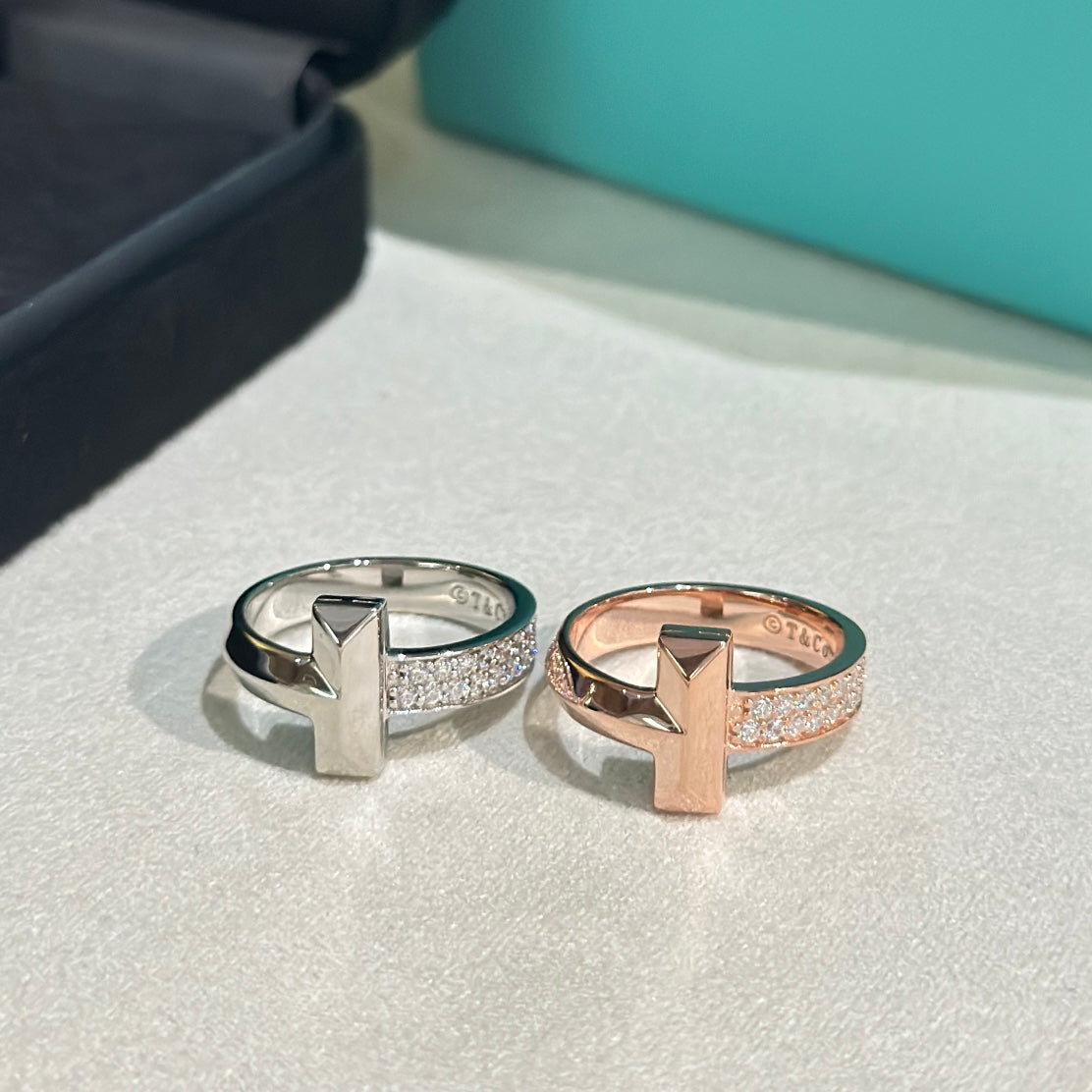 Tiffany T1 Moissanite Ring - 4.5 mm Width - 18K Gold