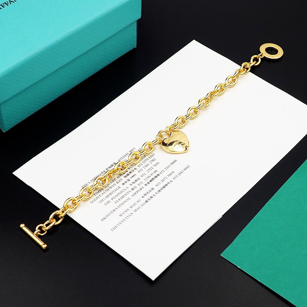 Tiffany Tag Chain Bracelet - 18K Gold