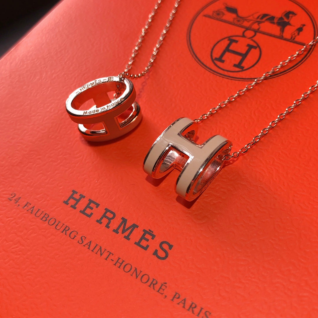 Hermes Mini Pop Grey Necklace