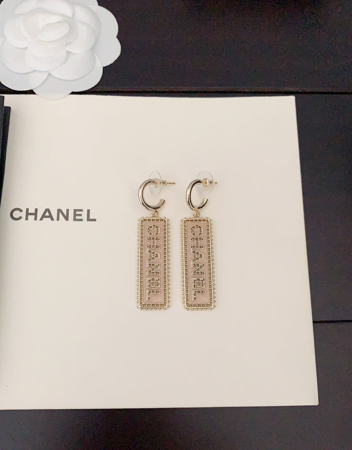 Chanel Typo Drop Earrings - 18K Gold