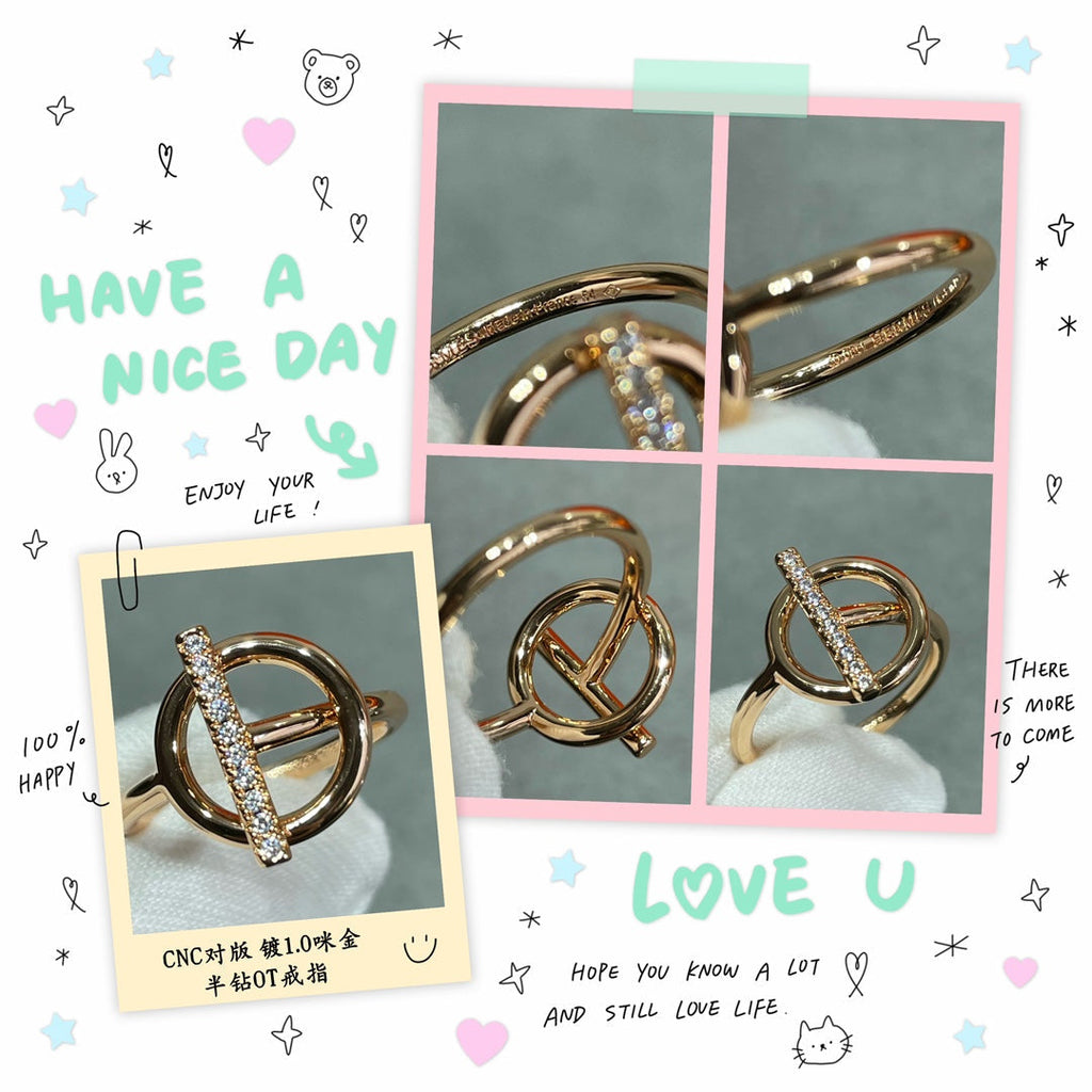 Hermes Echappee Diamond Ring - 18K Rose Gold