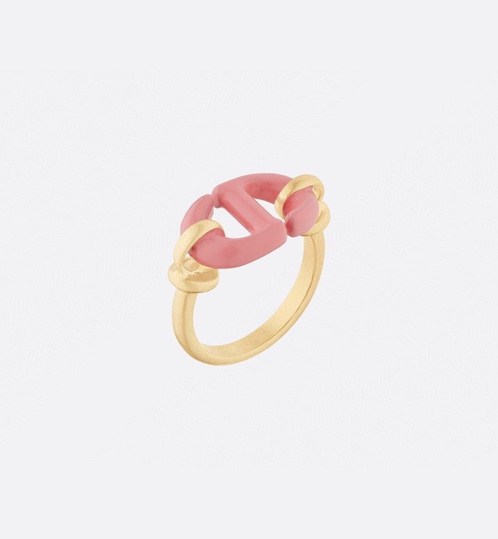 Dior Pink Heart Ring - 18K Yellow Gold