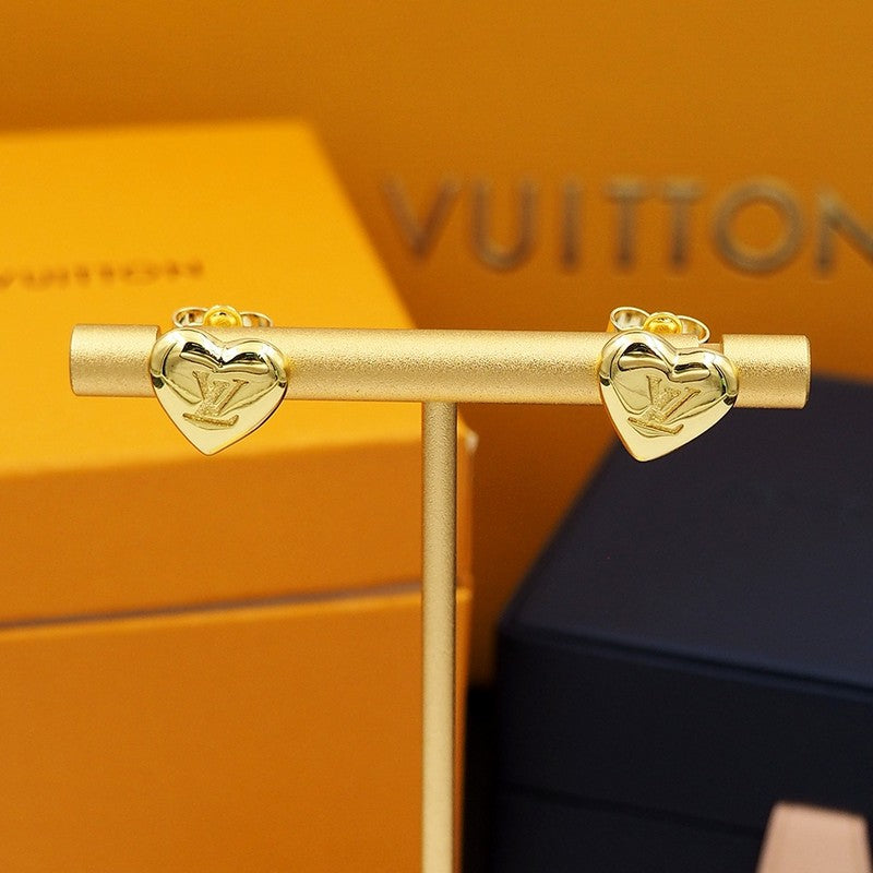 Louis Vuitton Heart Earrings - 18K Gold