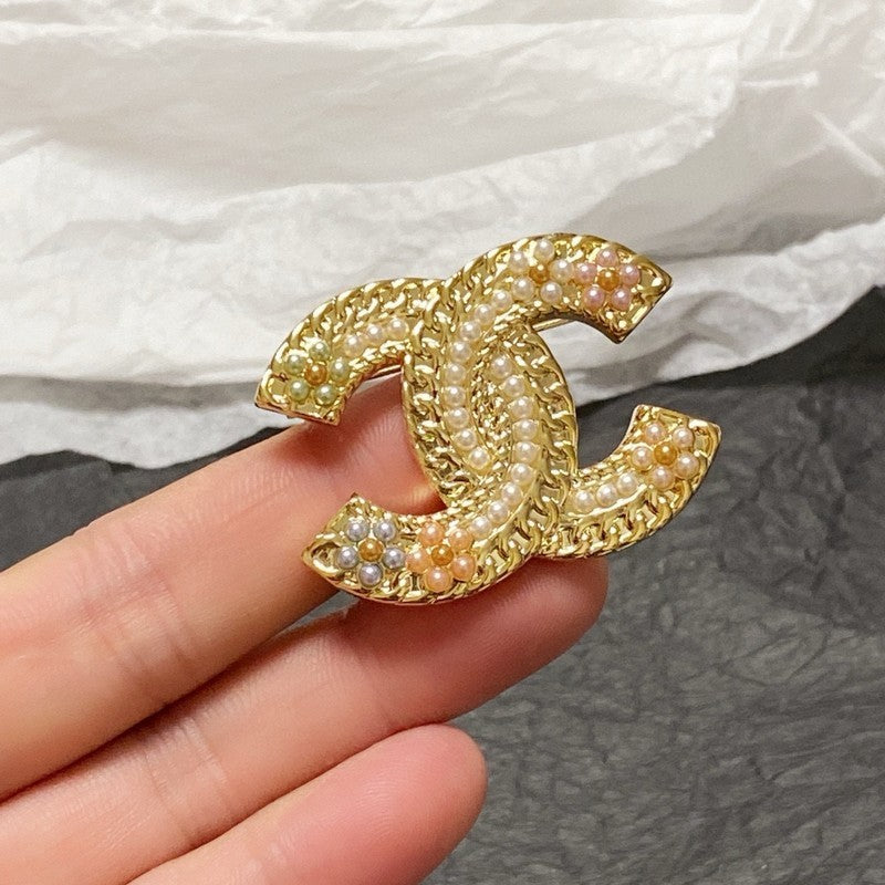 Chanel Pearl Gold Brooch