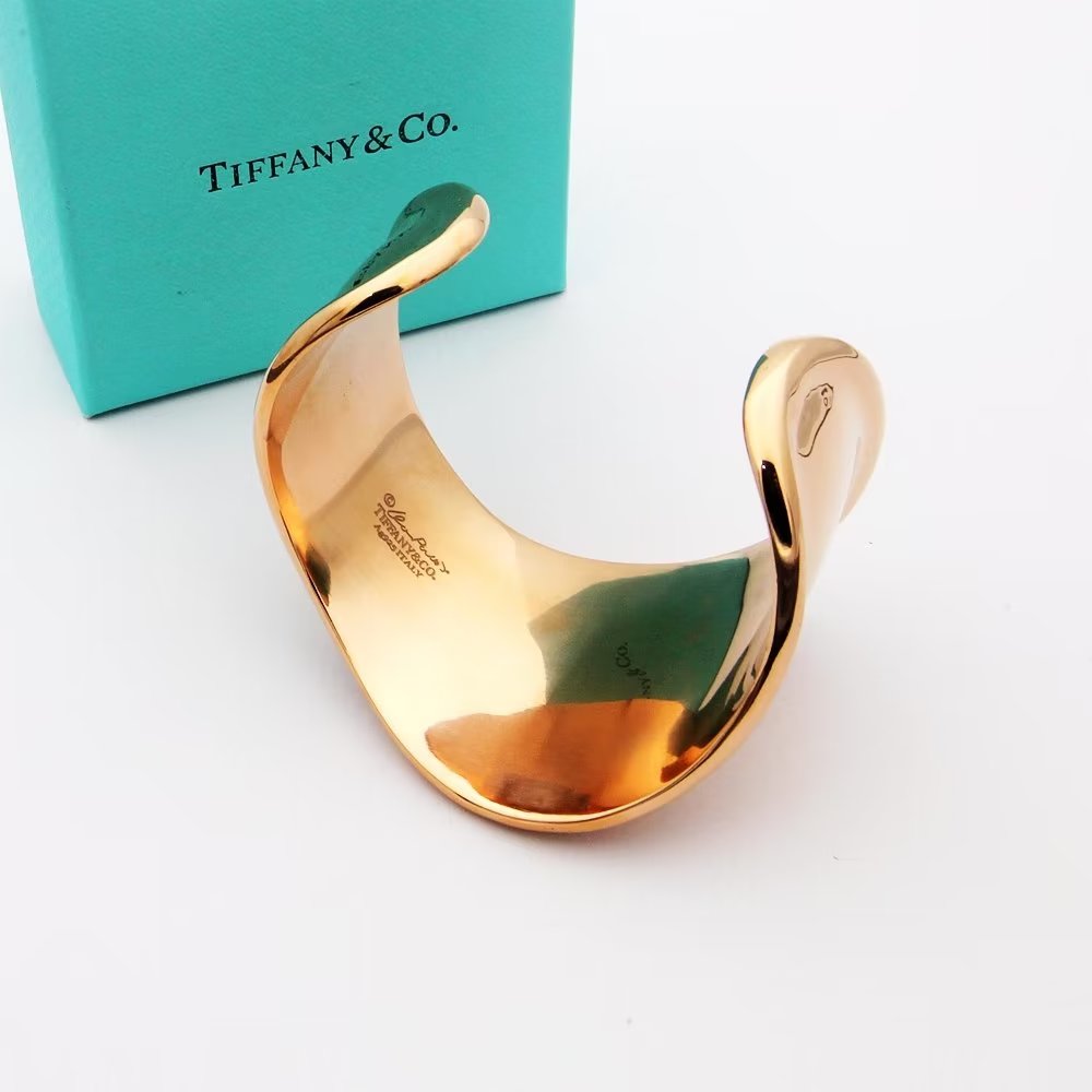 Tiffany Elsa Peretti Small Bone Cuff Bracelet - 18K Gold