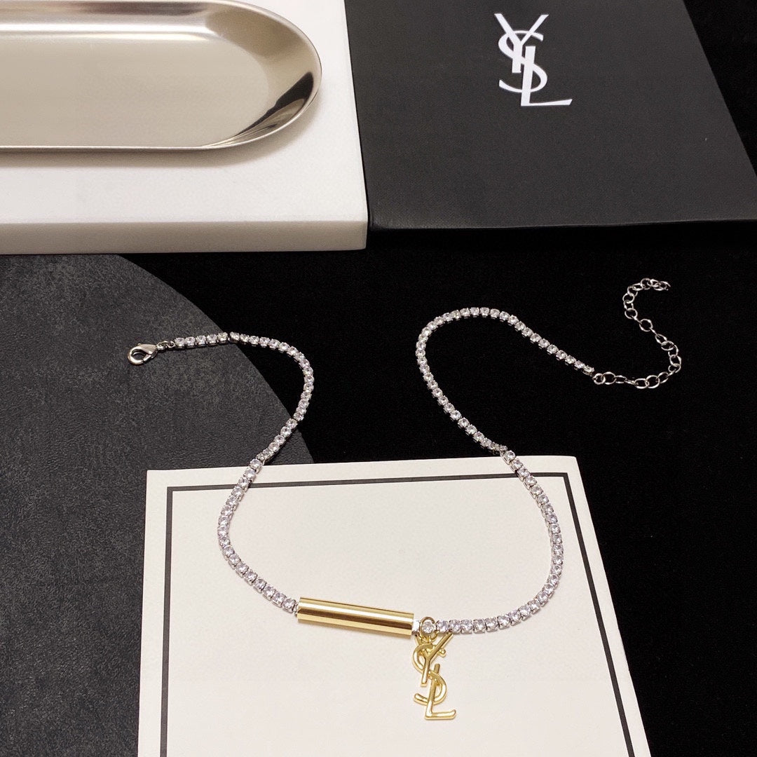 YSL Chain Diamond Necklace