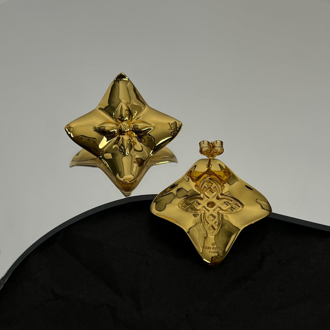 Louis Vuitton Futura Earrings - 18K Yellow Gold