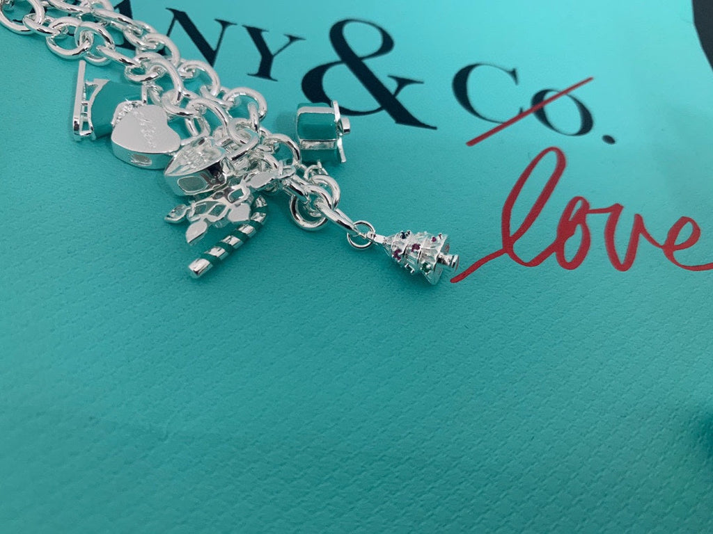 Tiffany Christmas Tag Bracelet - 18K White Gold