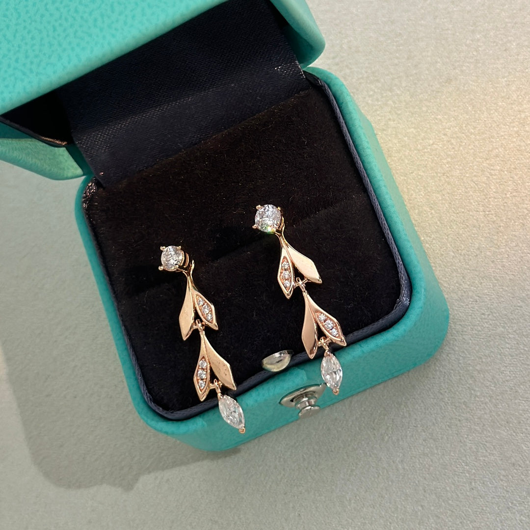 Tiffany Victoria Vine Convertible Drop Earrings - 18K Gold