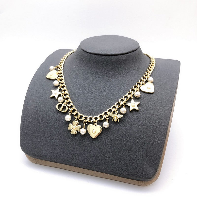 Dior Star Pearl Gold Necklace