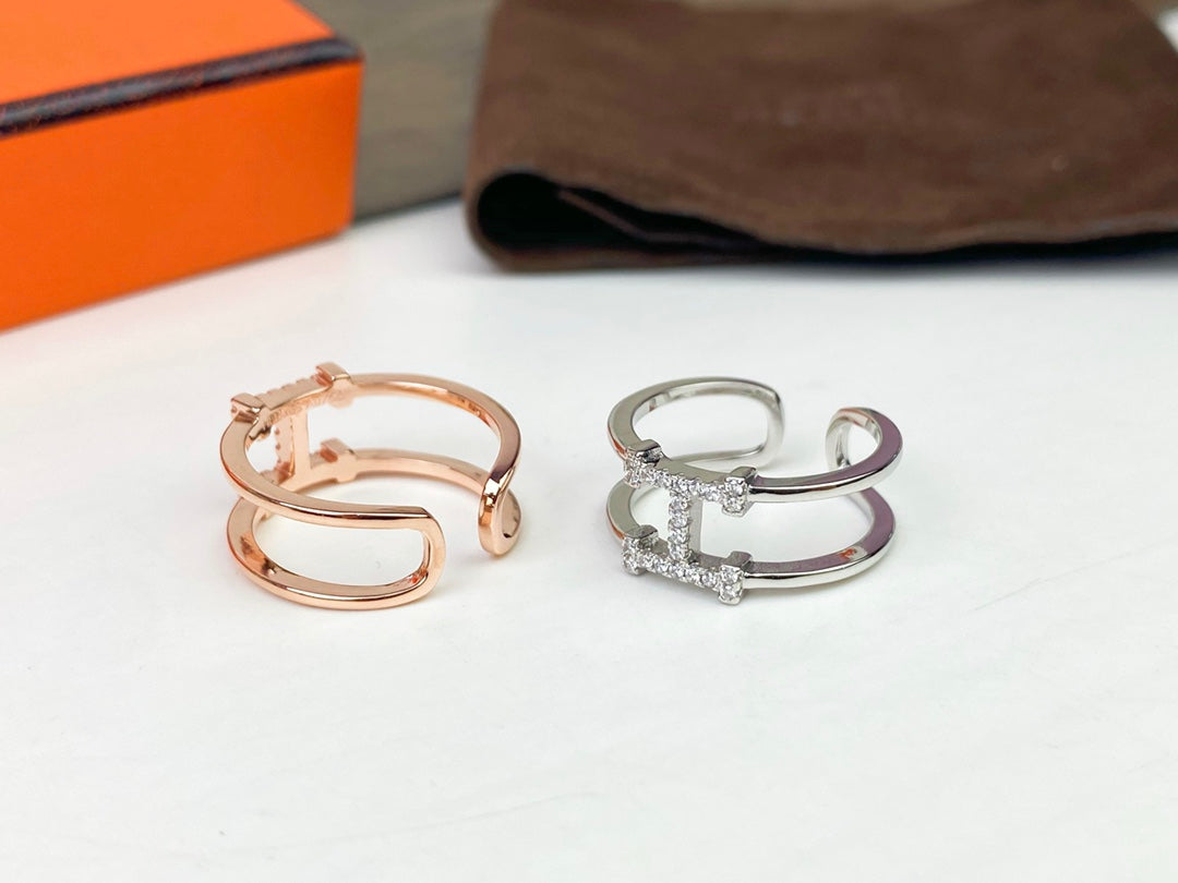 Hermes Ever Chaine D'ancre Ring - 18K White Gold