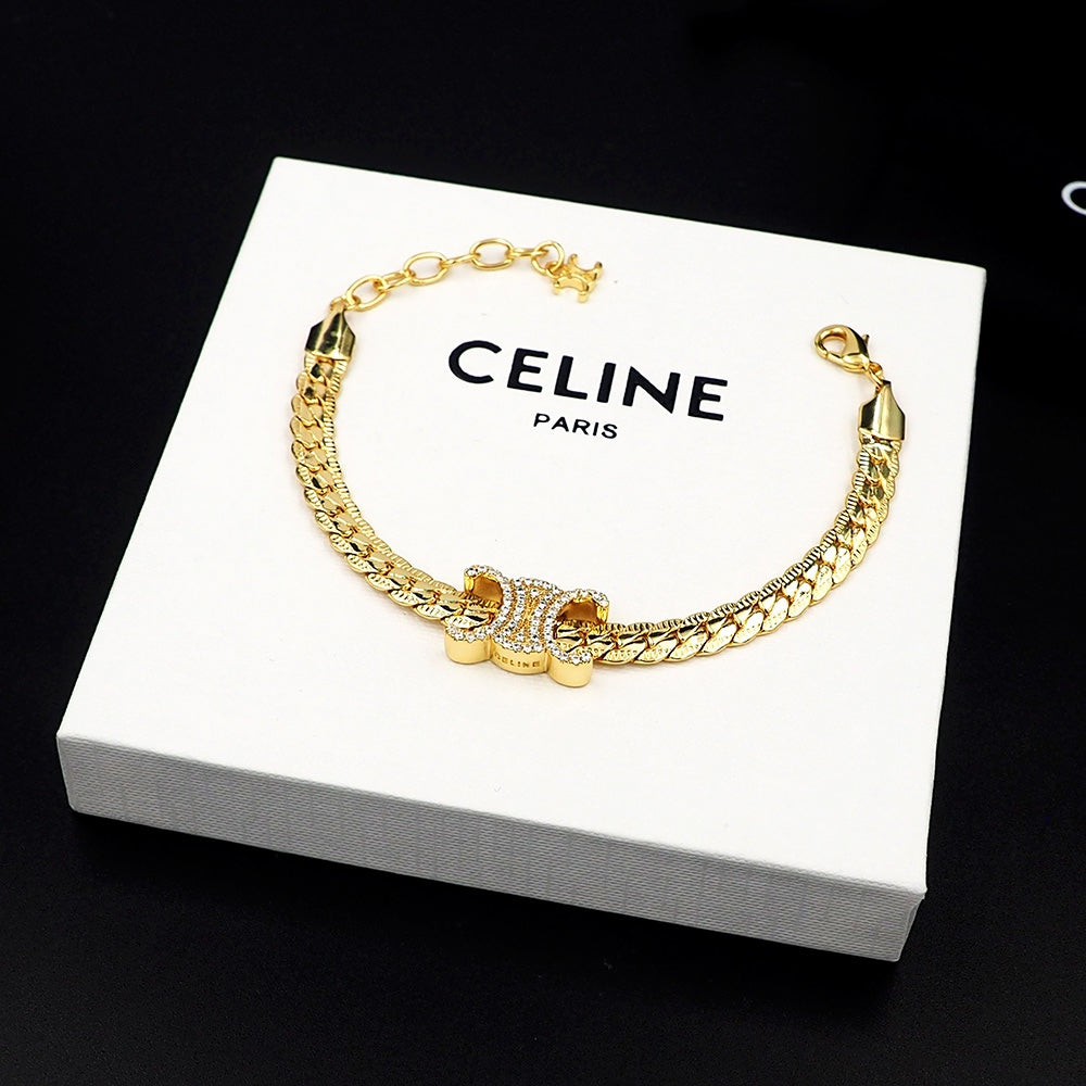 Celine Triomphe Diamond Bracelet