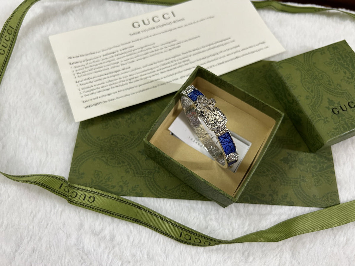 Gucci Double G Garden Blue Bracelet
