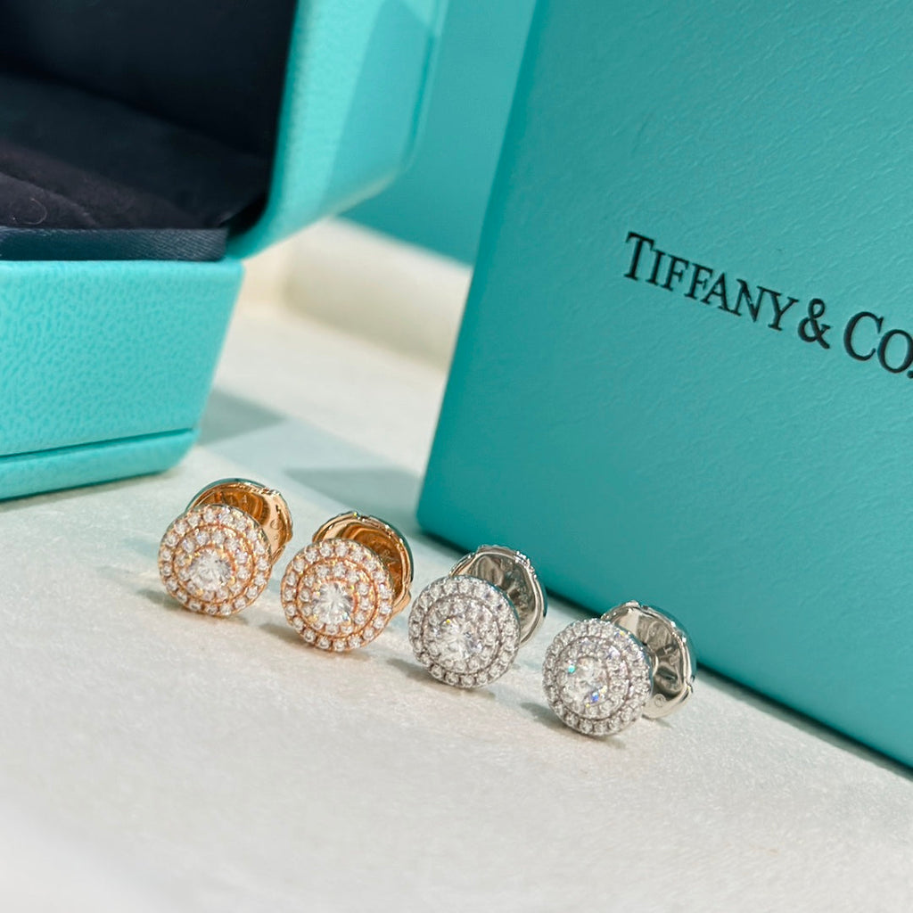 Tiffany Soleste Moissanite Earrings - 18K White Gold