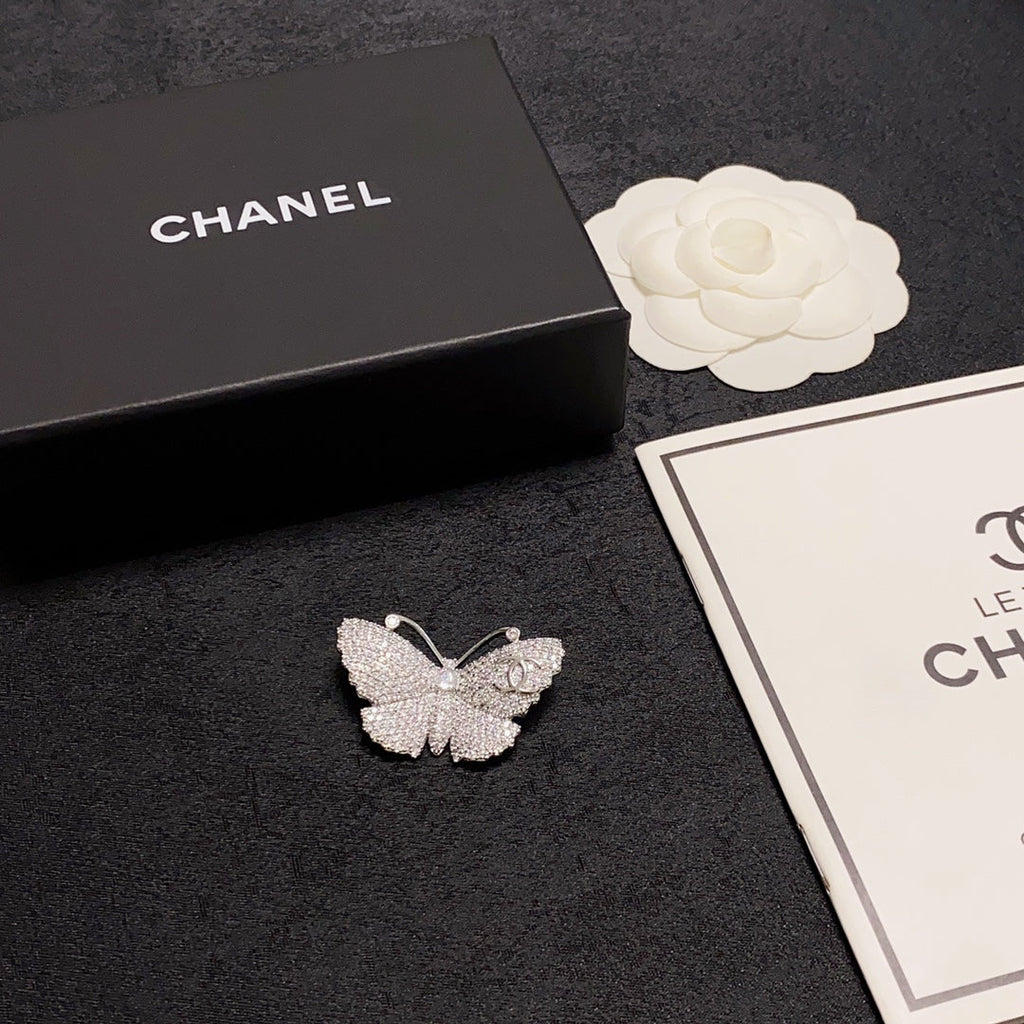 Chanel Butterfly Diamond Brooch