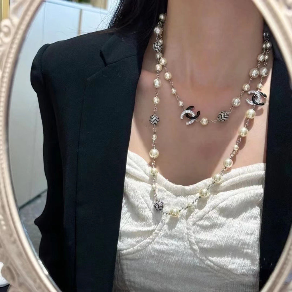 Chanel Star Pearls Long Necklace