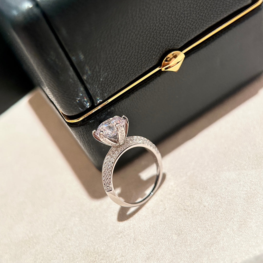 Tiffany Pave Tiffany Setting Engagement Ring - 18K White Gold