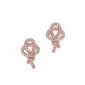 Tiffany Keys Woven Diamond Earrings - 18K Rose Gold