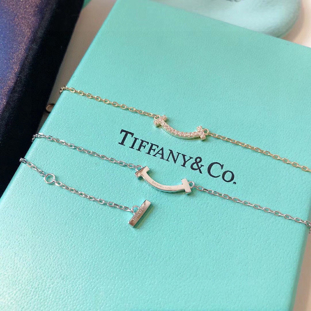 Tiffany Smile Moissanite Bracelet - 18K White Gold