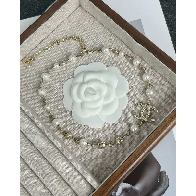 Chanel White Pearl Necklace