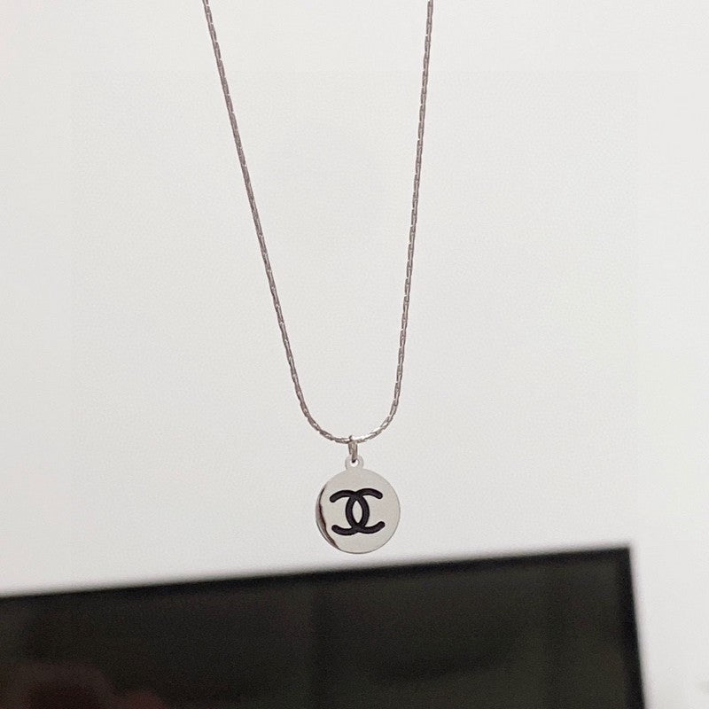 Chanel Round Logo Necklace