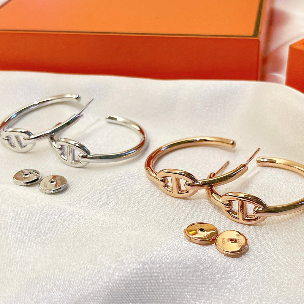 Hermes Chaine D'Ancre Earrings