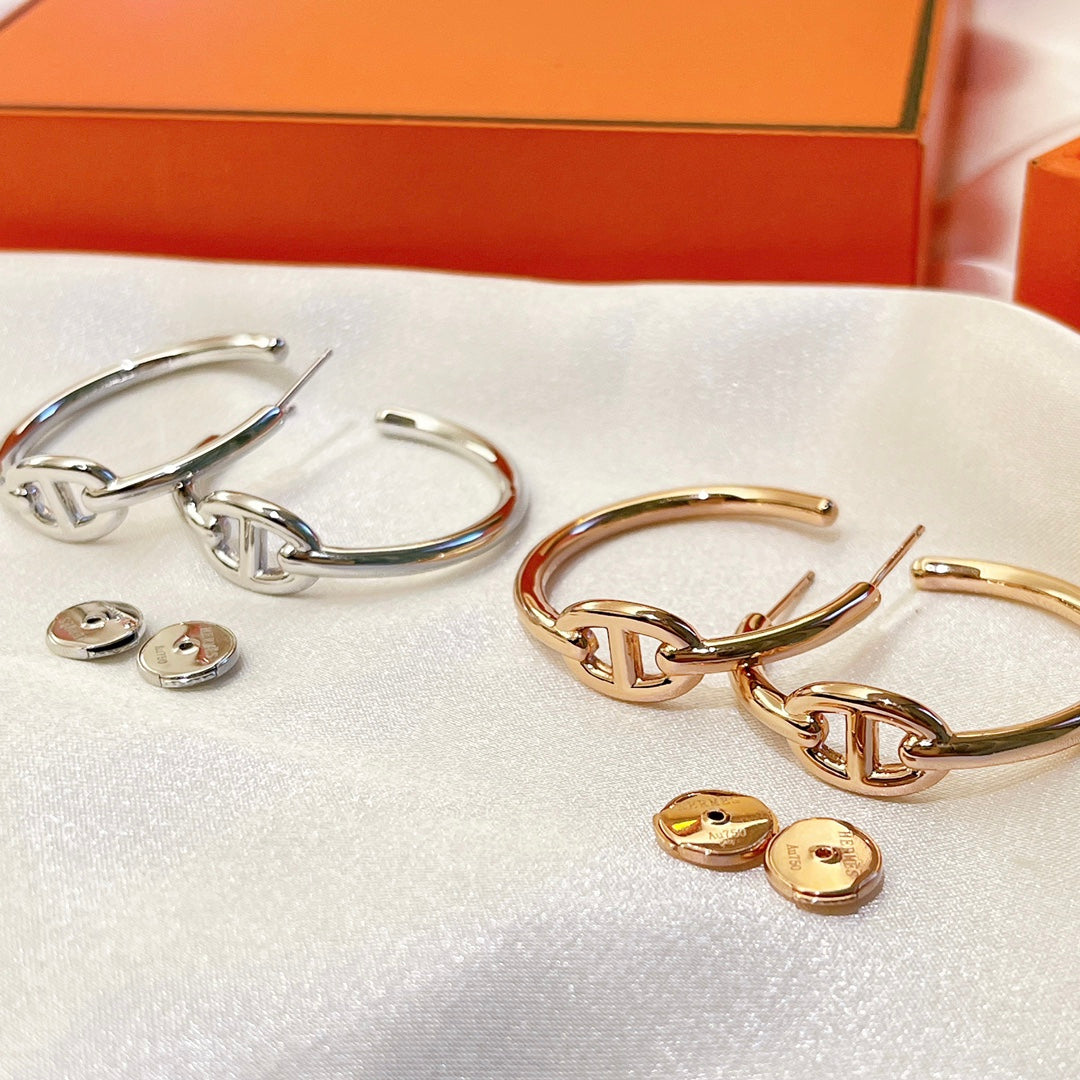 Hermes Chaine D'Ancre Earrings
