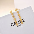 Celine Triomphe Gold Long Earrings - 18K Yellow Gold
