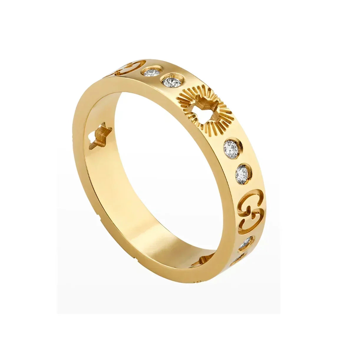 Gucci Double G Icon Diamond Ring - 18K Gold