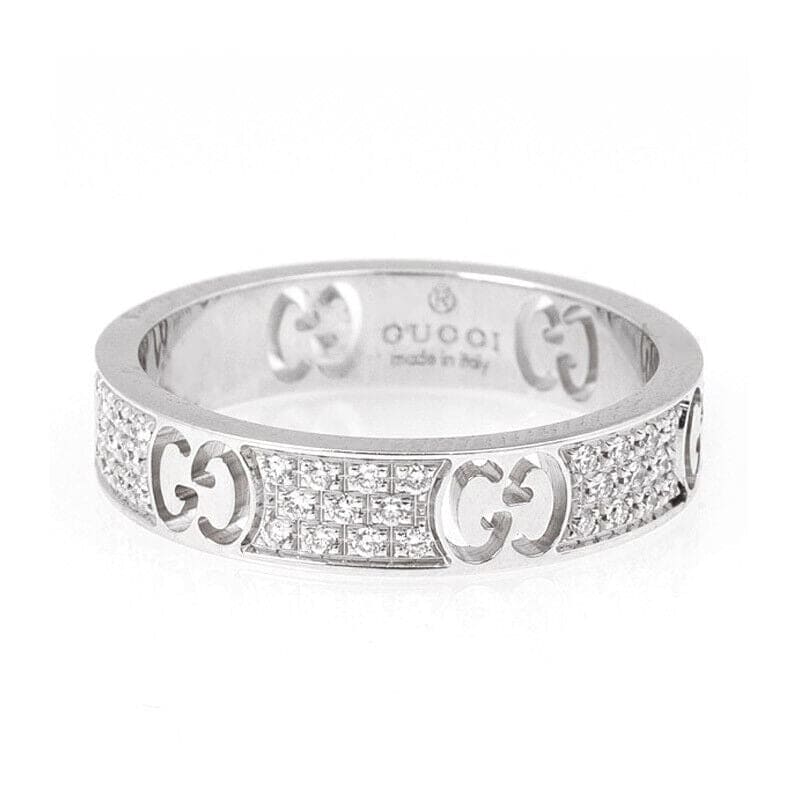 Gucci Double G Icon Full Diamond Ring - 18K Gold
