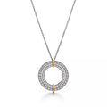 Tiffany Edge Circle Moissanite Pendant Necklace