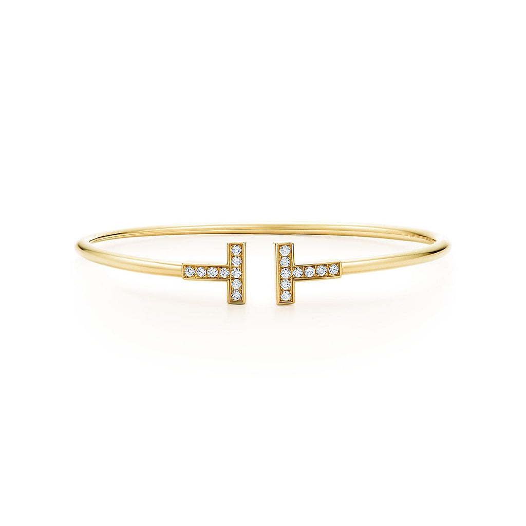 Tiffany Diamond Wire Bracelet - 18K Yellow Gold