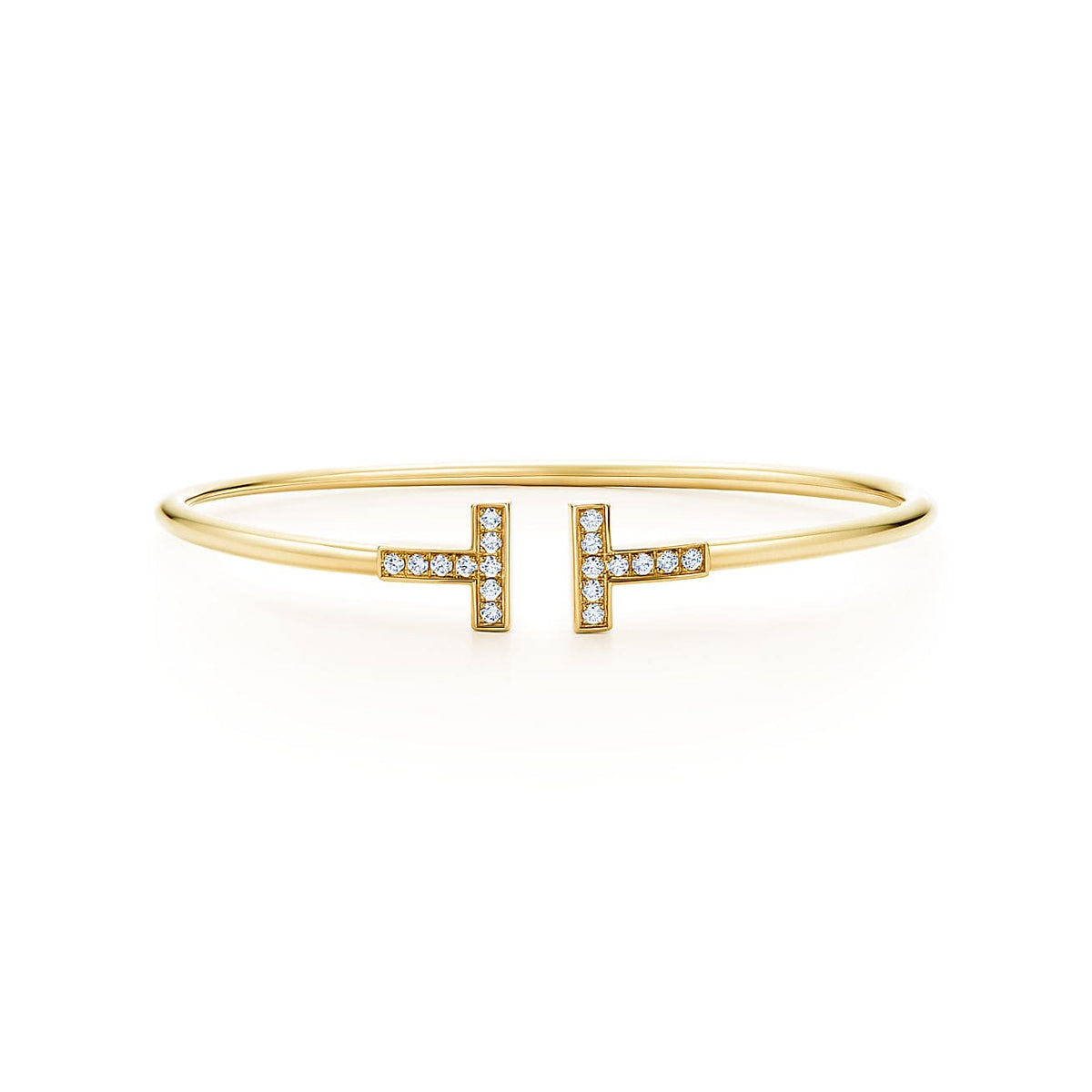 Tiffany Diamond Wire Bracelet - 18K Yellow Gold