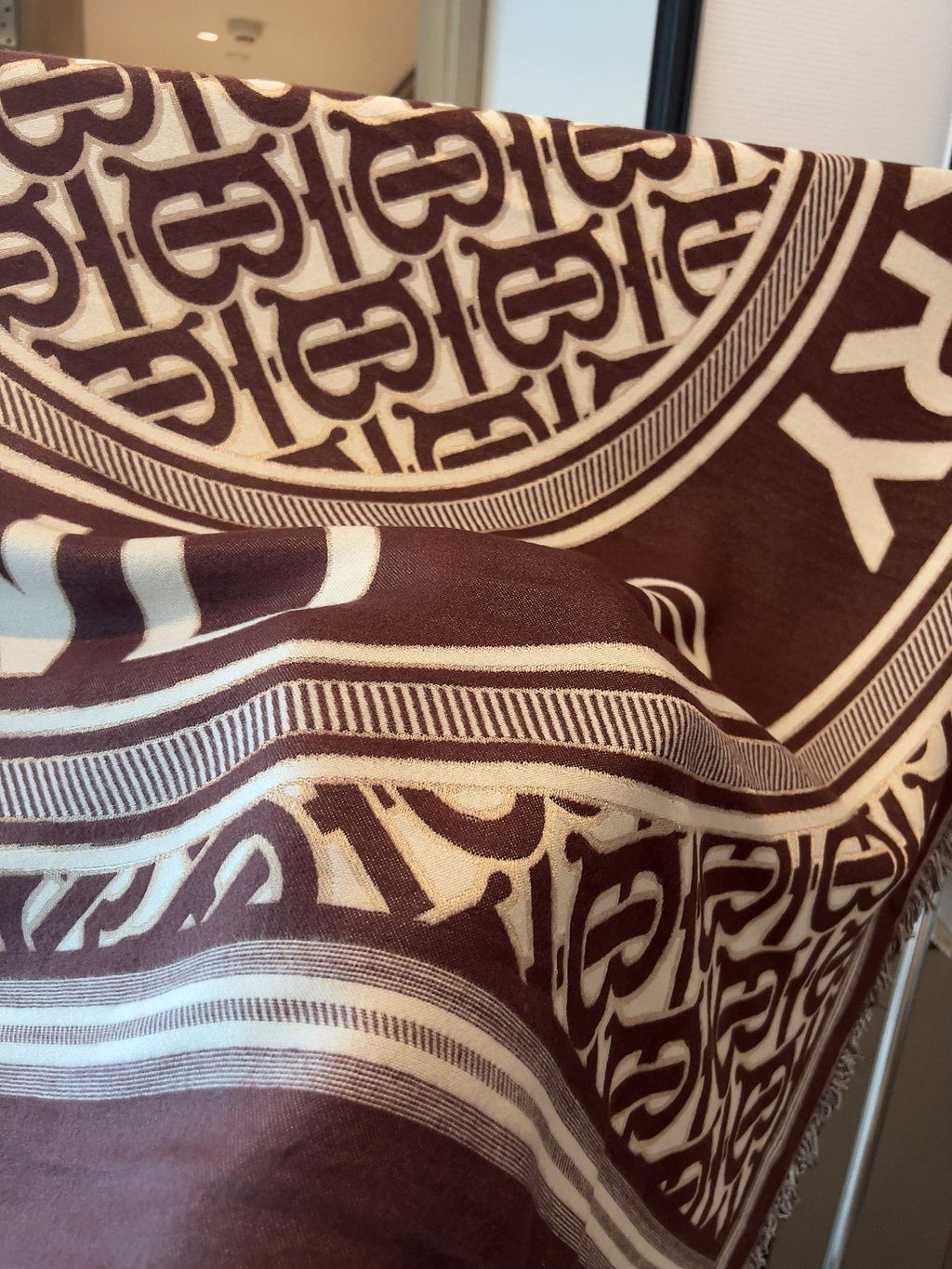 Burberry Graphic Square Scarf — model
