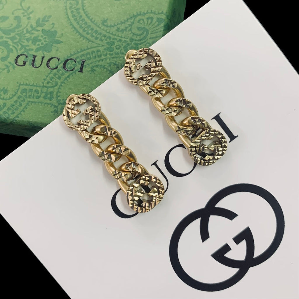 Gucci Double G Chain Earrings - 18K Yellow Gold